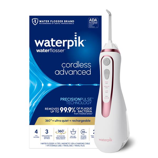 Rose Gold Cordless Advanced 2.0 Water Flosser – Rose Gold (WP-589) - Image 2