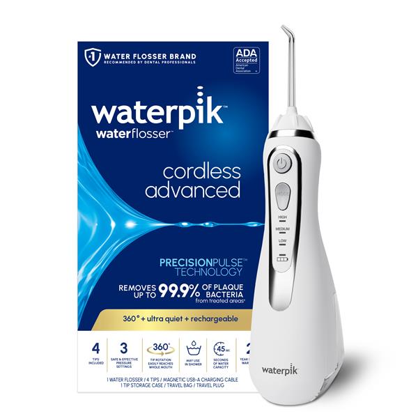 White Cordless Advanced 2.0 Water Flosser – White (WP-580) - Image 2