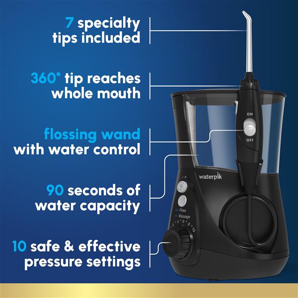 Black Aquarius™ Water Flosser – Black (WP-662) - Image 3