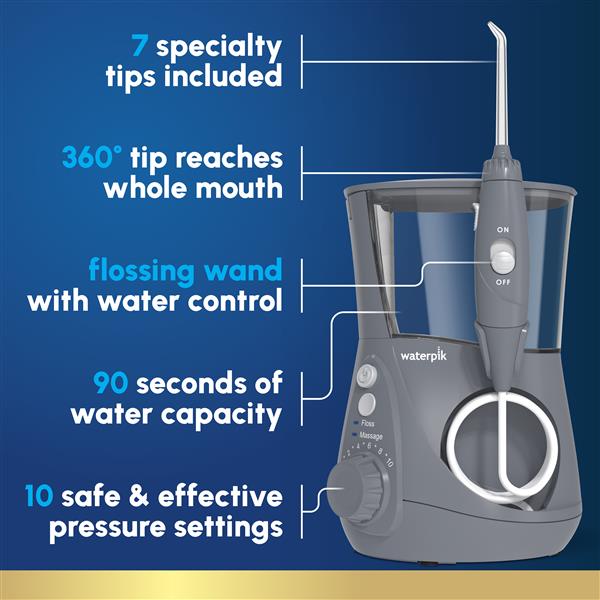 Modern Gray Aquarius™ Water Flosser – Gray (WP-667) - Image 3
